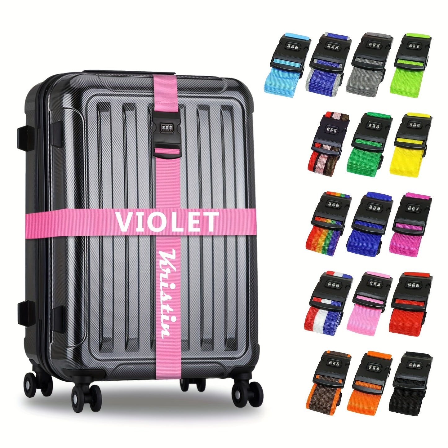 Personalized Embroidered Luggage Belt