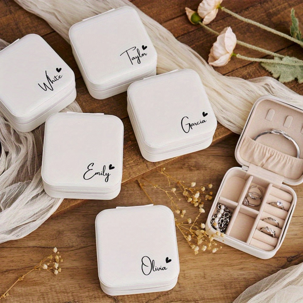 Personalized Name Travel Case Jewelry Box