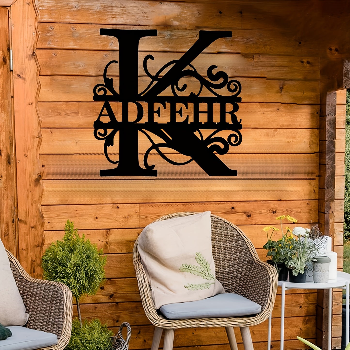 Personalized Metal Name Sign Wall Art - Custom Lettered