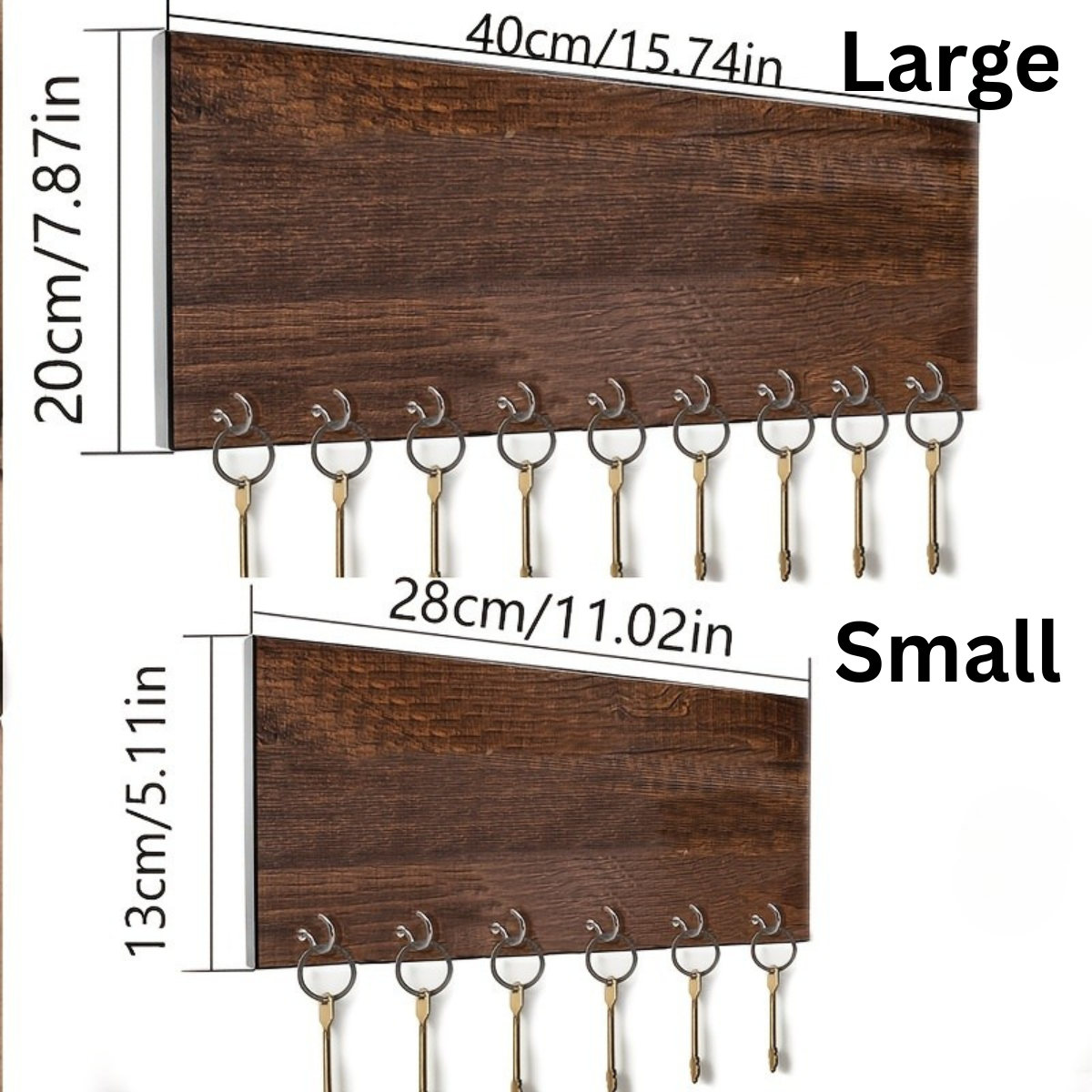 Personalized Engraved Name & Date Wall-Mounted Key Holder