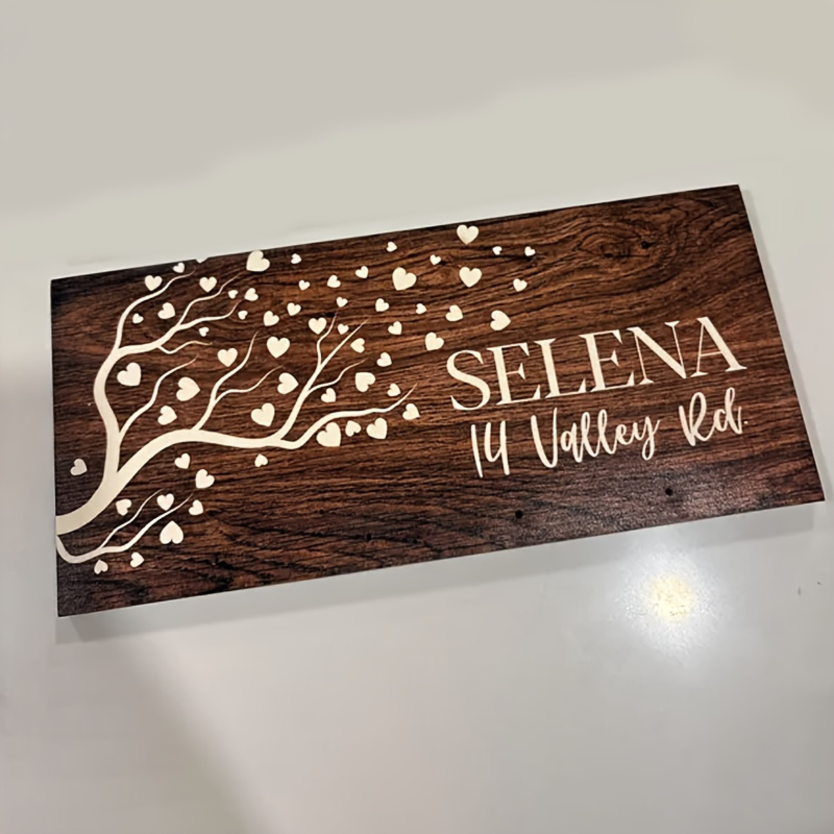 Personalized Engraved Name & Date Wall-Mounted Key Holder