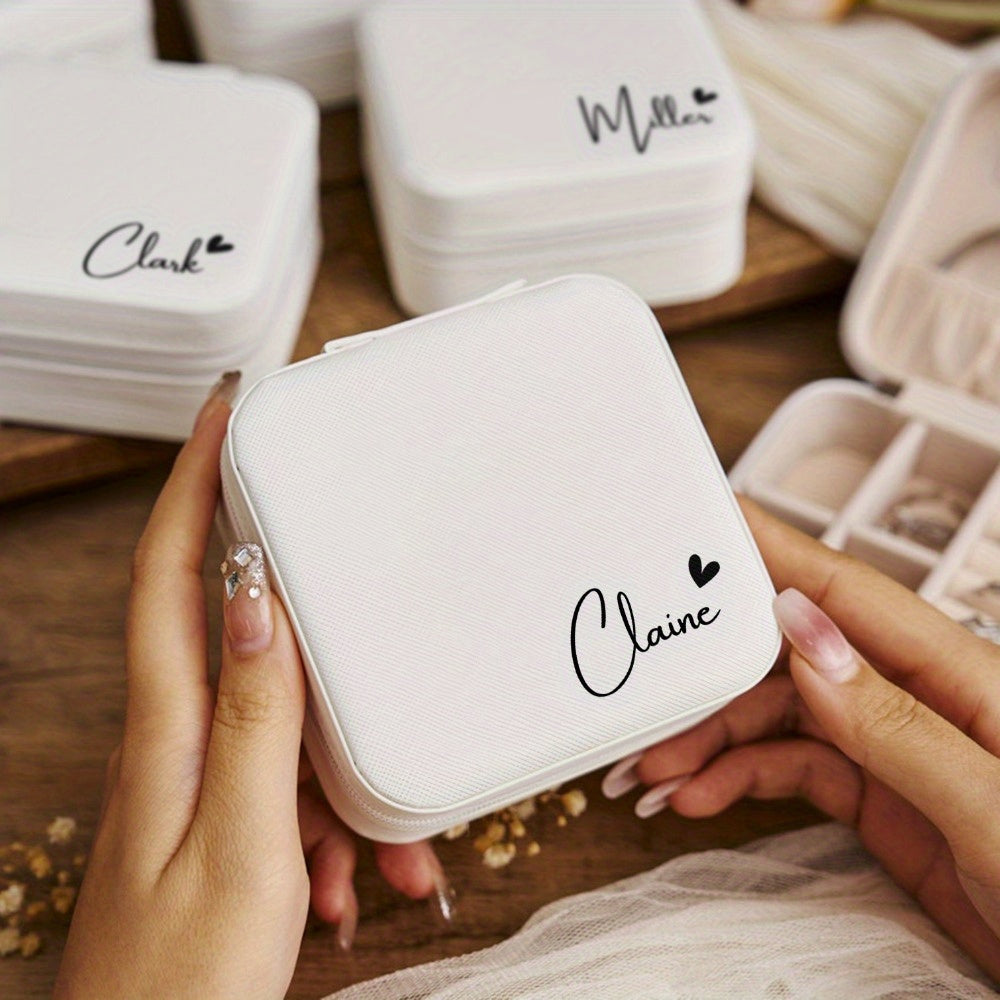 Personalized Name Travel Case Jewelry Box