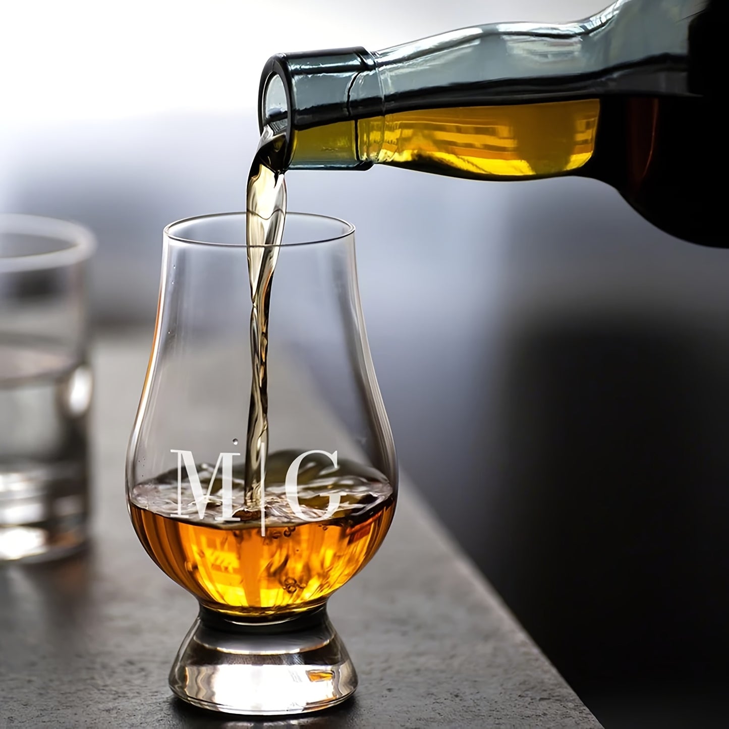 Custom Glencairn Whiskey Glass with Topper