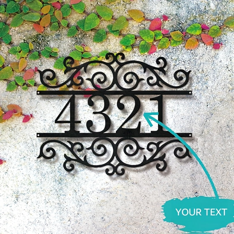 Vintage Style Custom Metal Address Number Sign