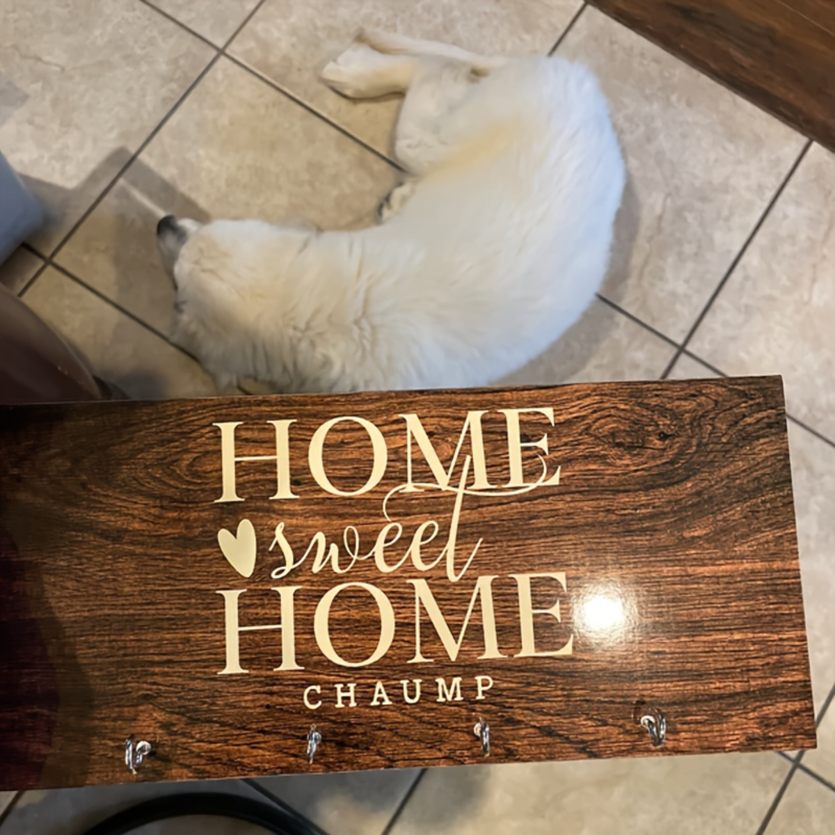 Personalized Engraved Name & Date Wall-Mounted Key Holder