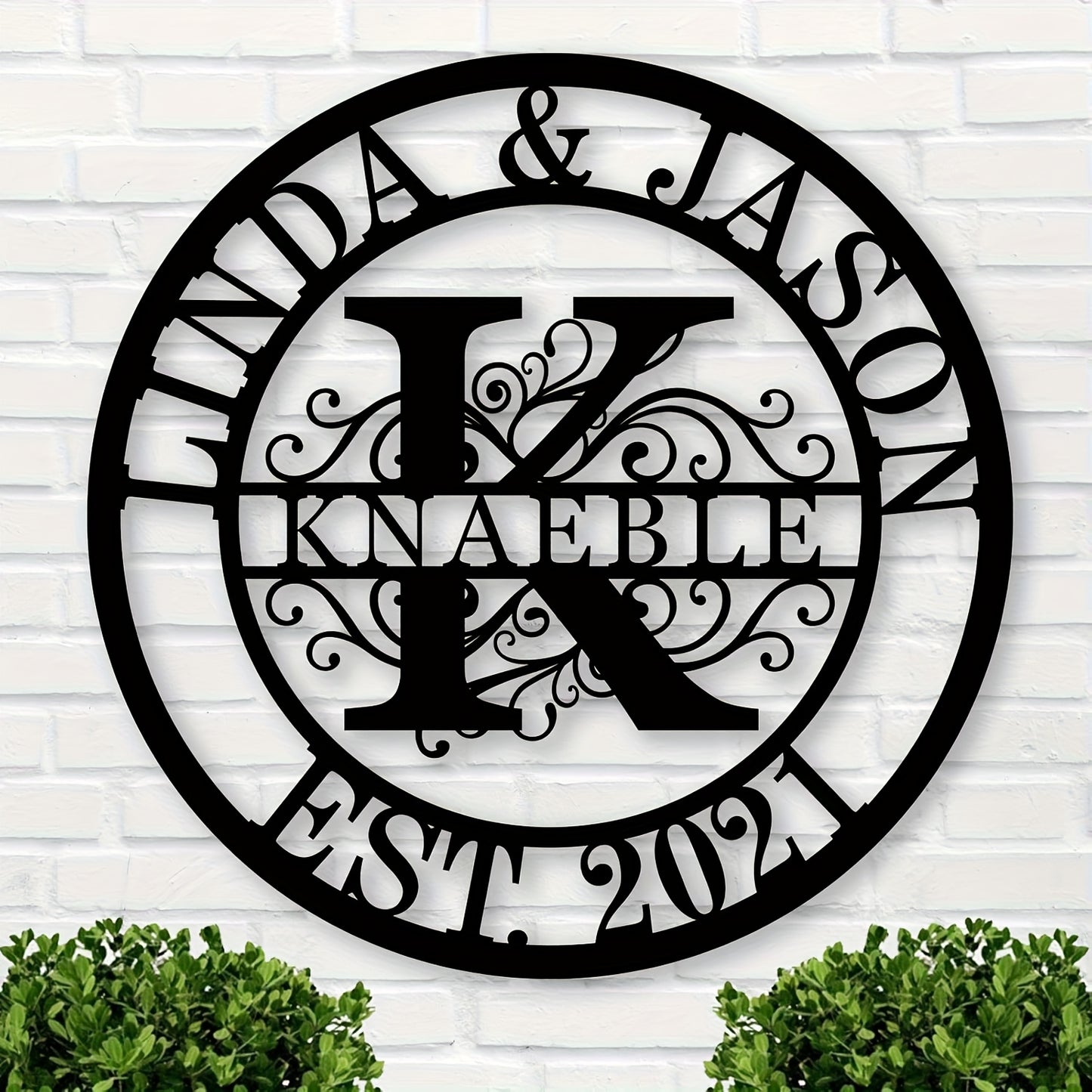 Personalized Family Name & Year Metal Wall Plaque