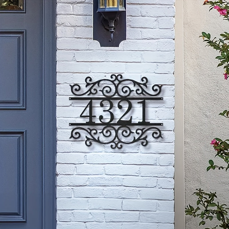 Vintage Style Custom Metal Address Number Sign