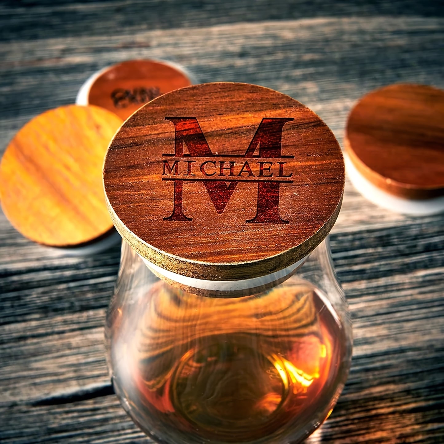 Custom Glencairn Whiskey Glass with Topper