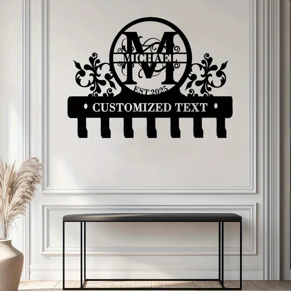 Personalized Vintage Metal Key Holder– Custom Name & Text