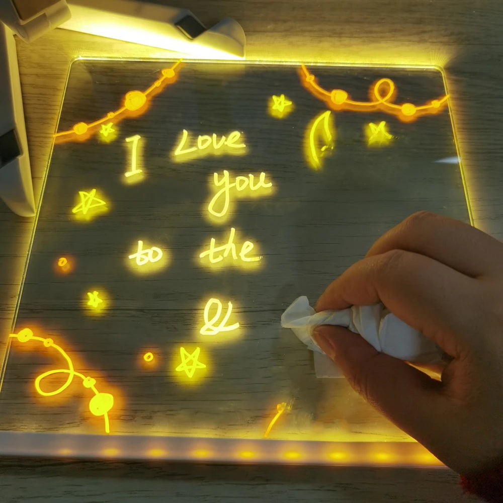 Personalized LED Lamp Erasable USB Drawing Board