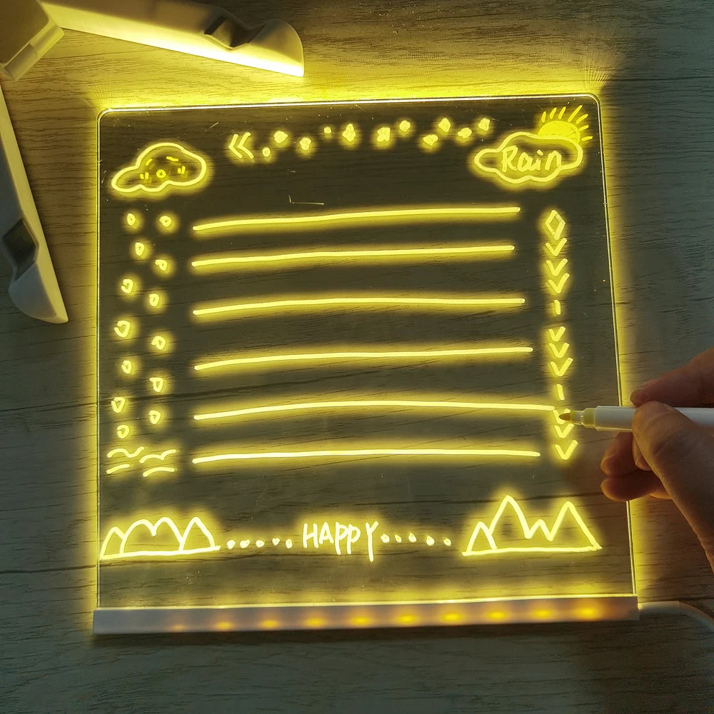 Personalized LED Lamp Erasable USB Drawing Board