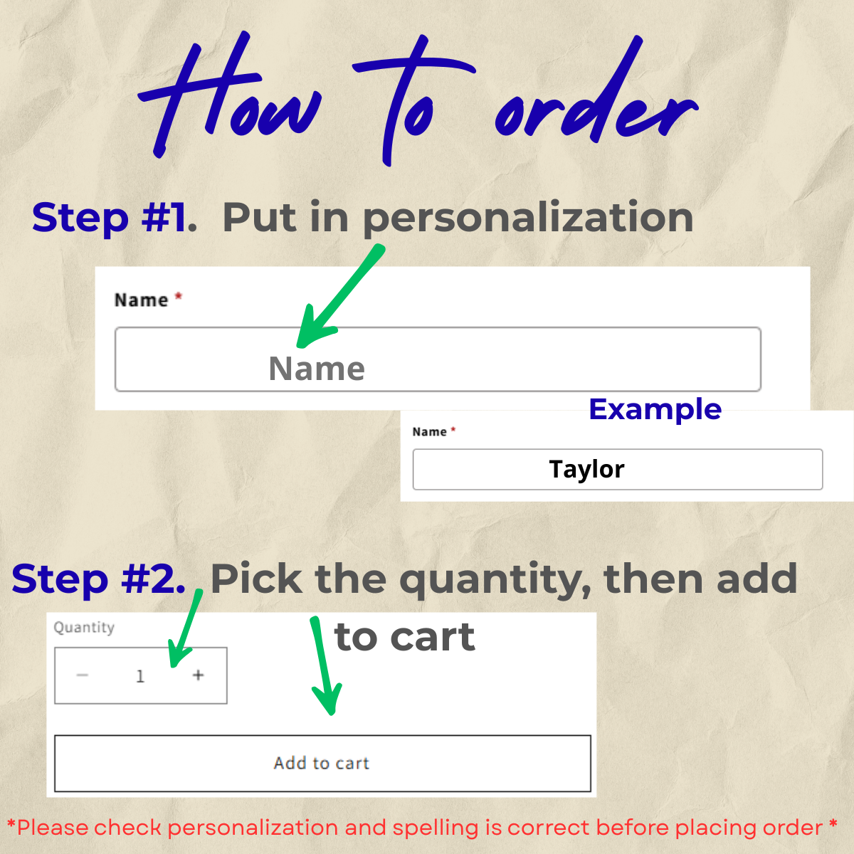 How to order personalized name only gifts