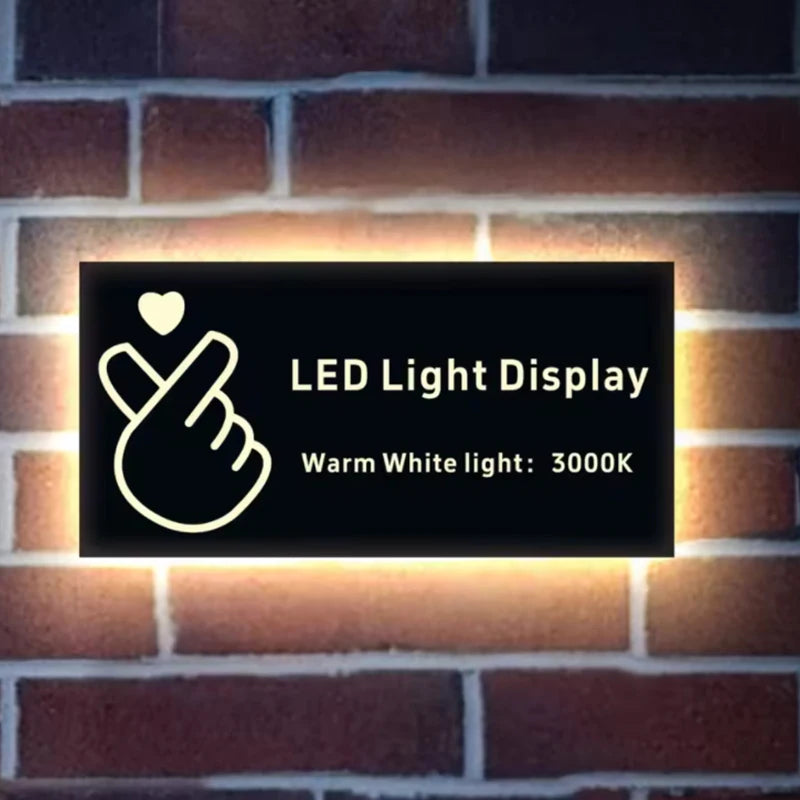 Custom 3D LED House Number Sign