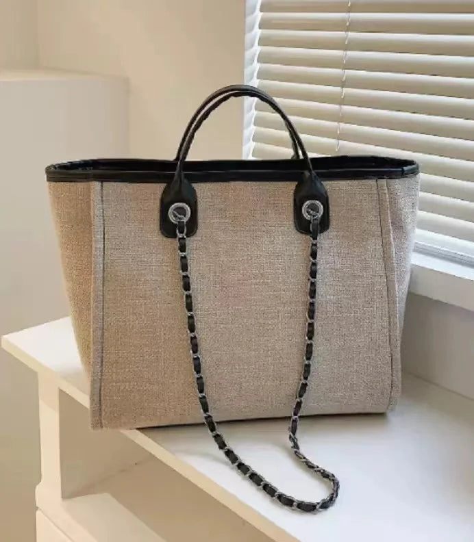 Custom Monogram Name Canvas Tote Bag