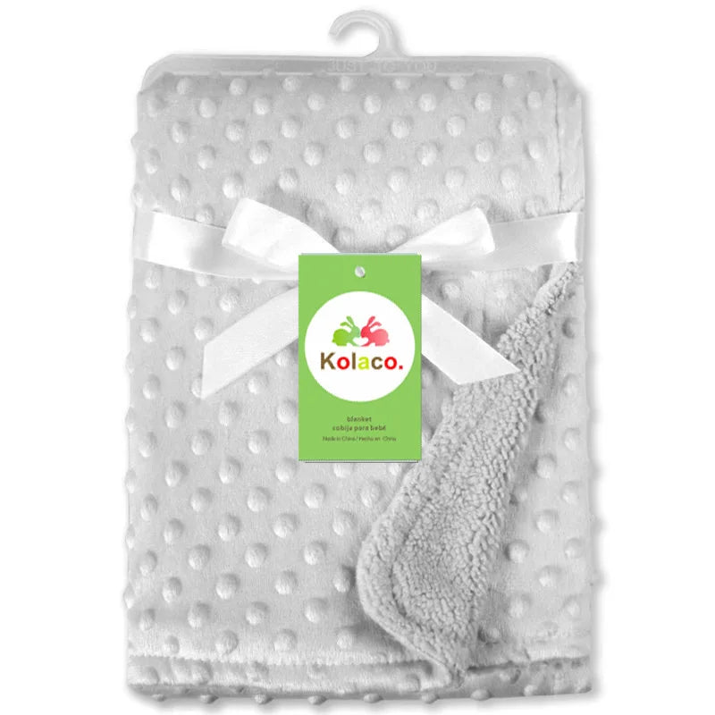 Personalized Name Embroidered Bubble Fleece Baby Blanket