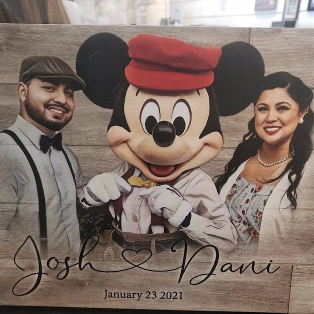 Custom Photo Printed on Wood Slice Art