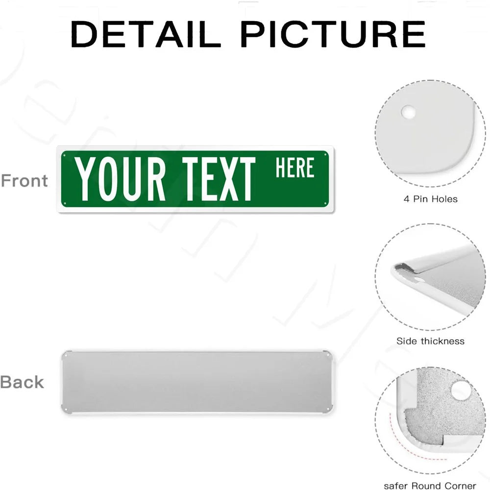 Custom Name or Any Text Street Sign