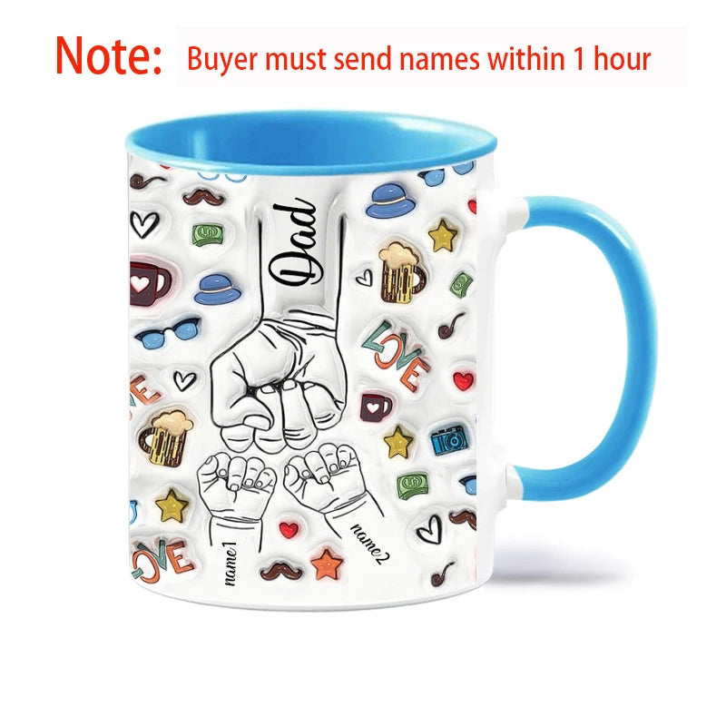 Personalized Dad & Kids Name Mug