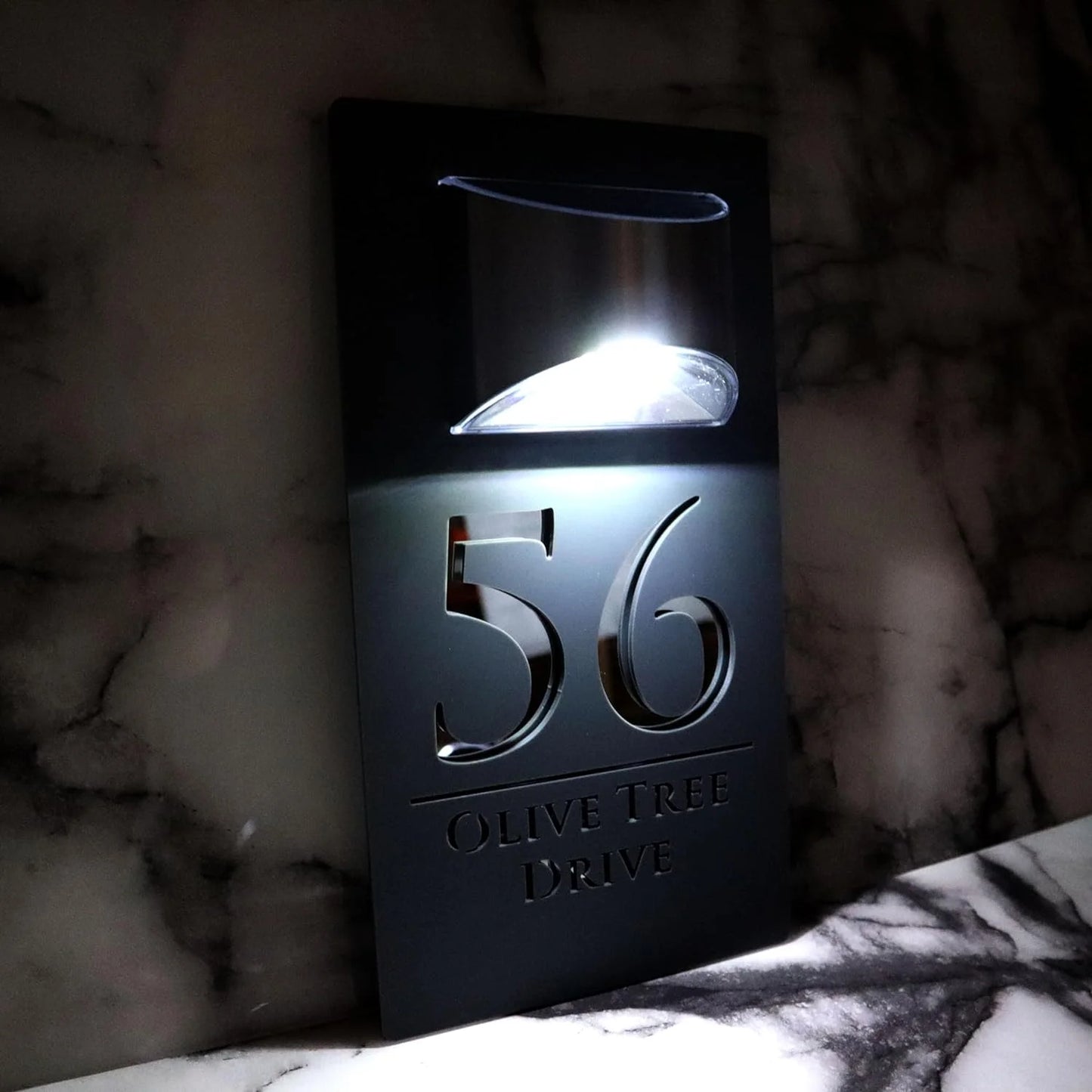 Personalized Solar LED House Number Sign