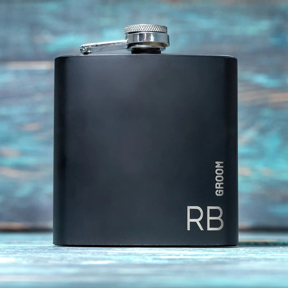Personalized Name Hip Flask Set