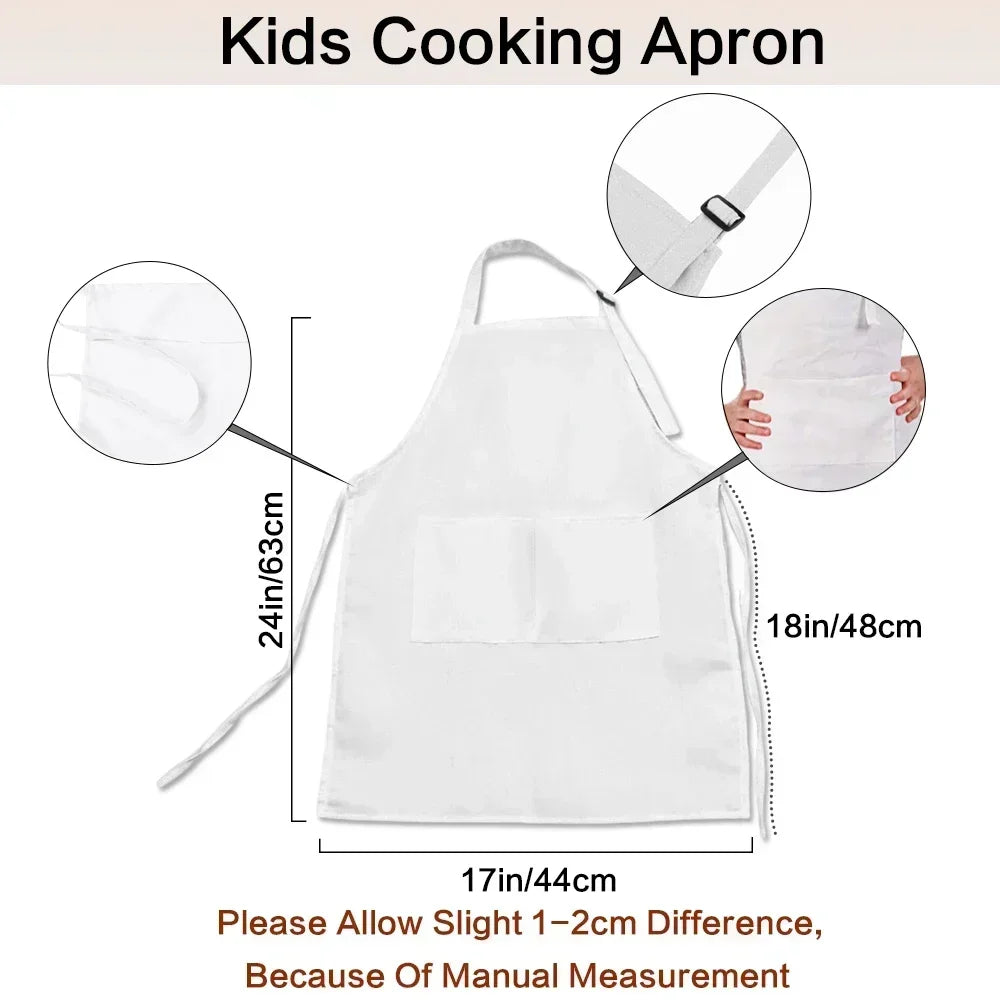 Personalized Pink Flower Kids Cooking Apron