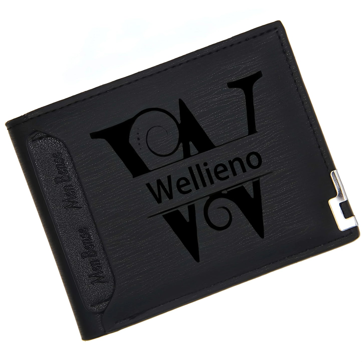 Custom Engraved Initial & Name PU Leather Wallet