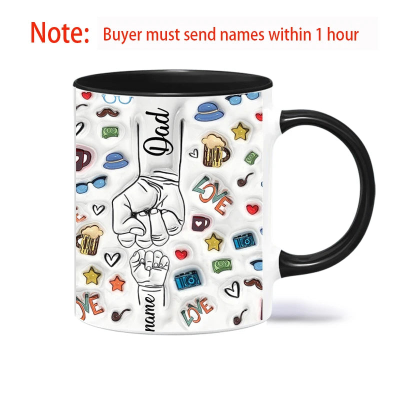 Personalized Dad & Kids Name Mug