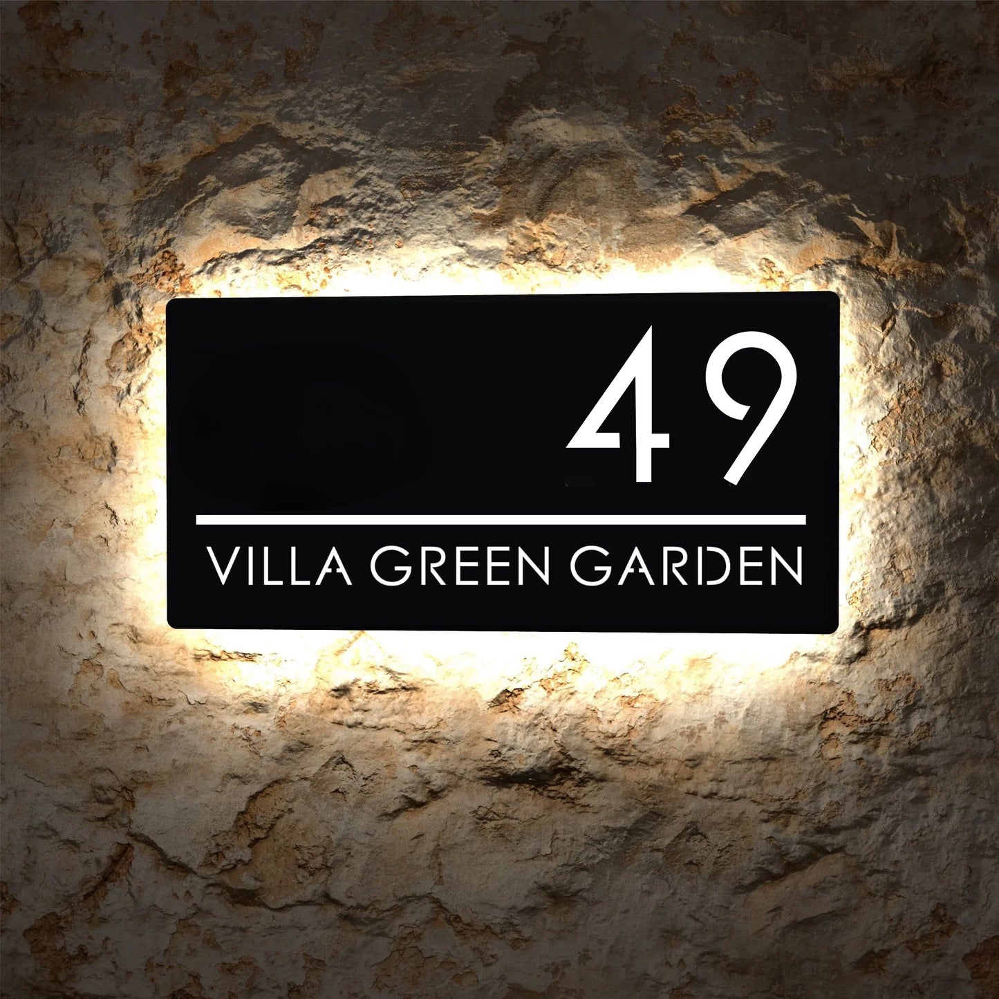 Custom 3D LED House Number Sign