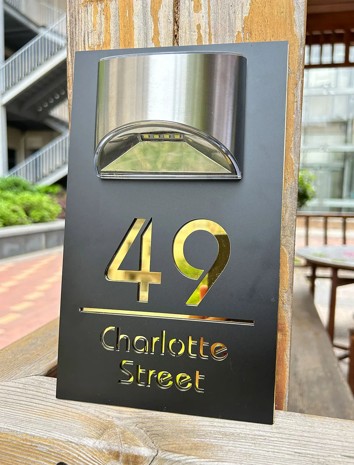 Personalized Solar LED House Number Sign