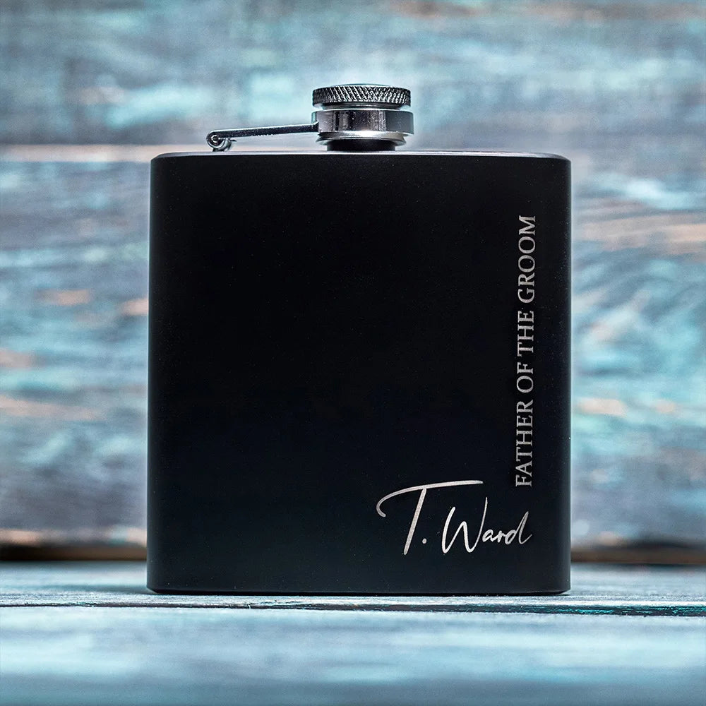 Personalized Name Hip Flask Set