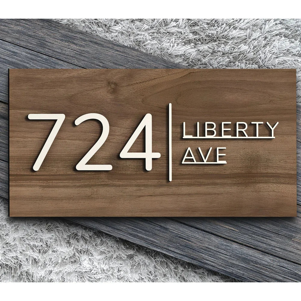 Personalized Address Wood Sign