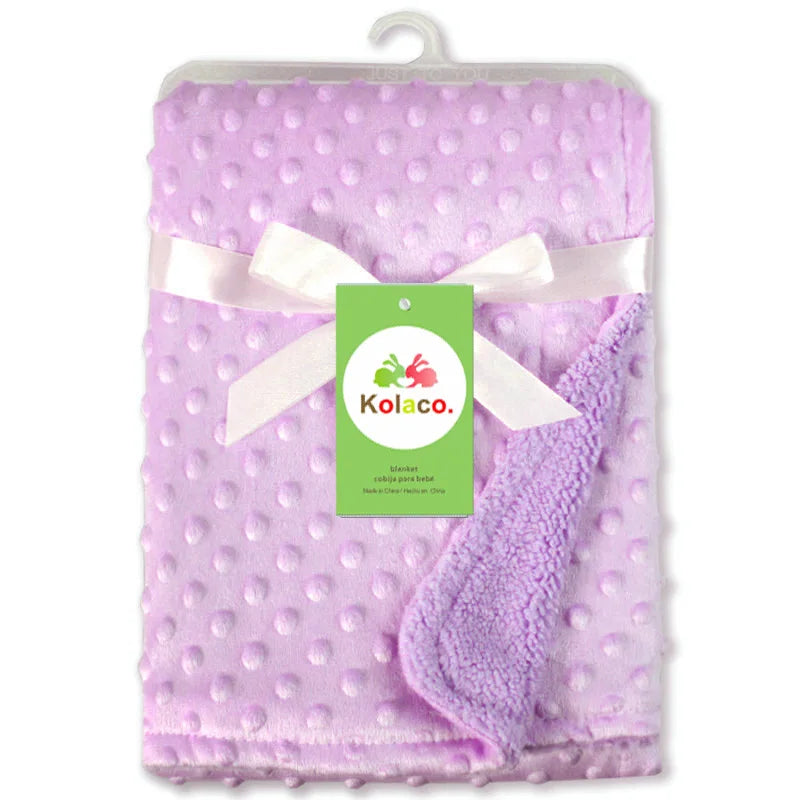 Personalized Name Embroidered Bubble Fleece Baby Blanket