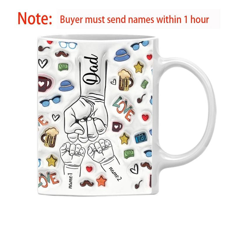 Personalized Dad & Kids Name Mug