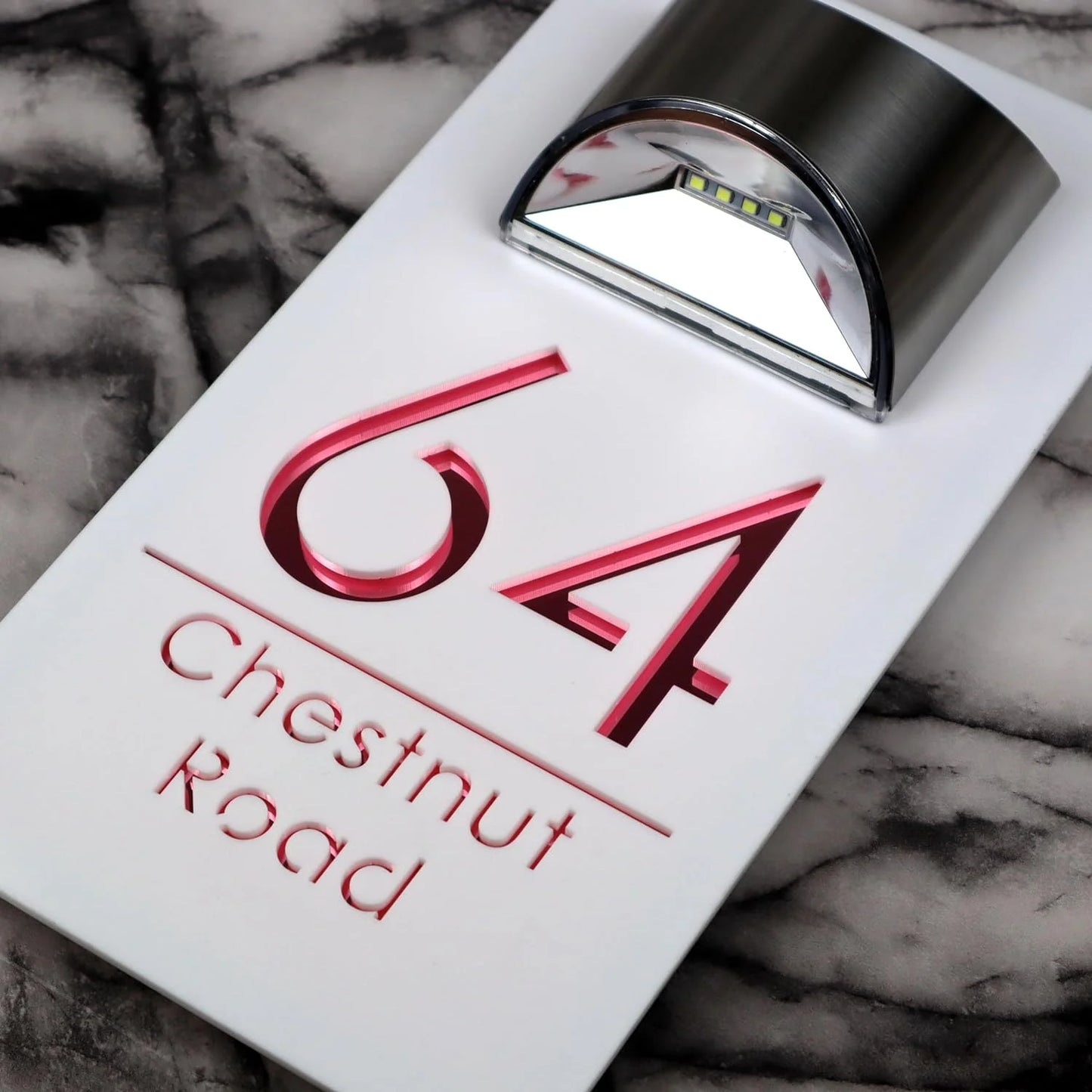 Personalized Solar LED House Number Sign