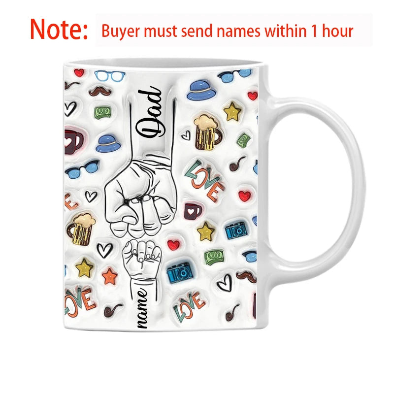 Personalized Dad & Kids Name Mug