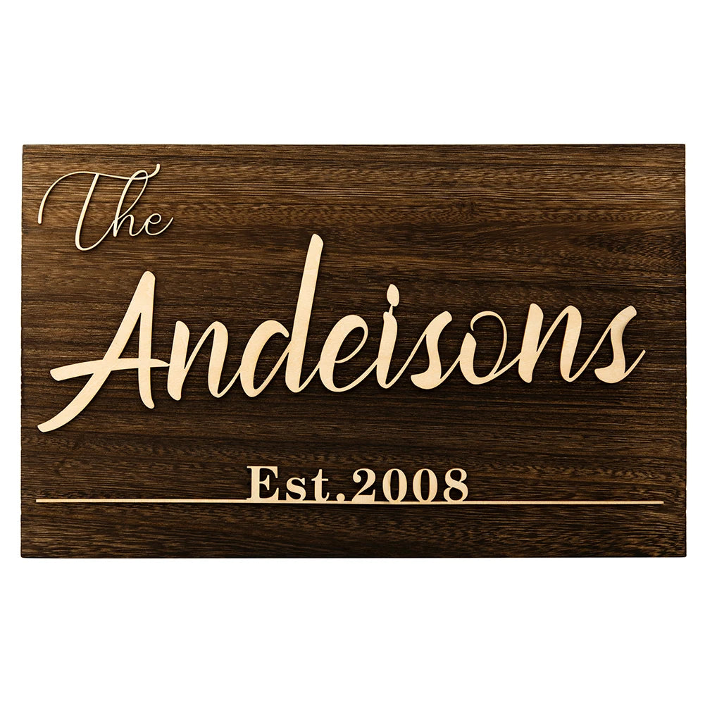 Personalized Name 3D Wooden Wall Art Sign
