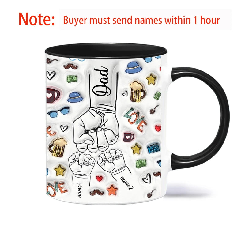 Personalized Dad & Kids Name Mug