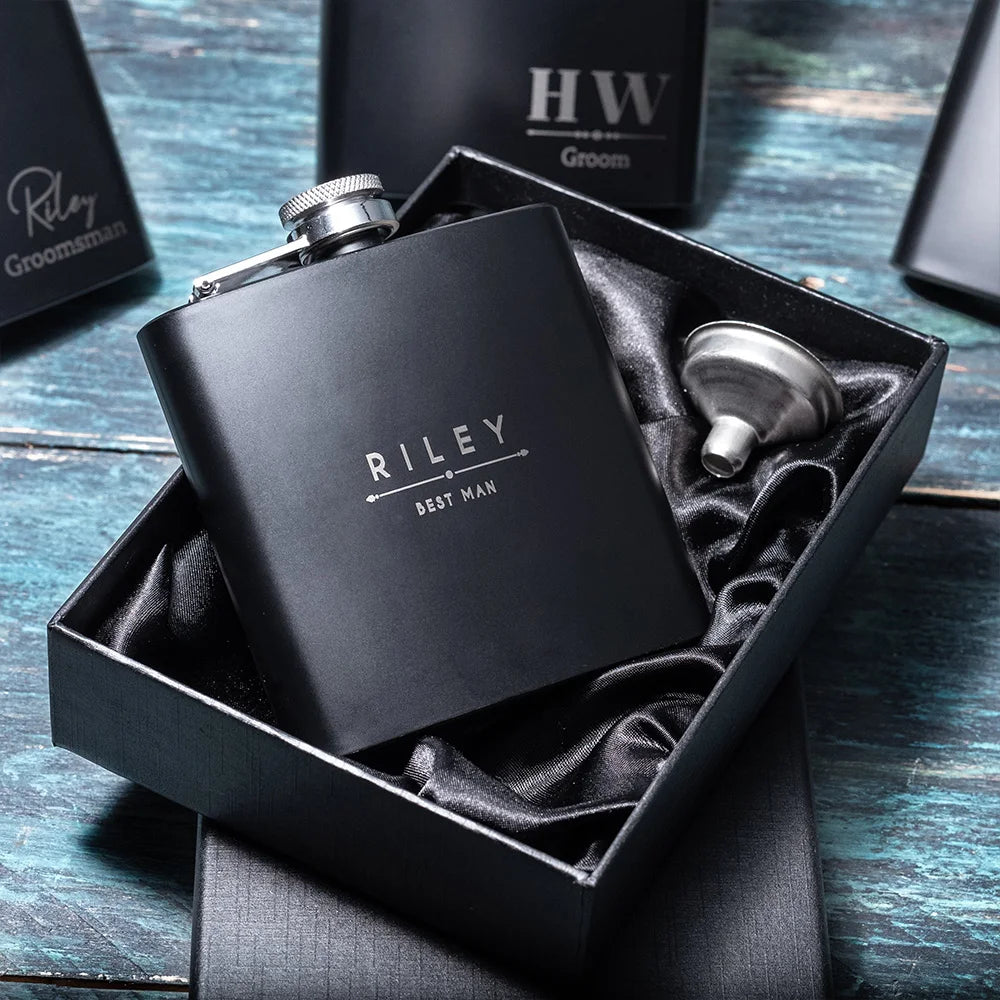Personalized Name Hip Flask Set