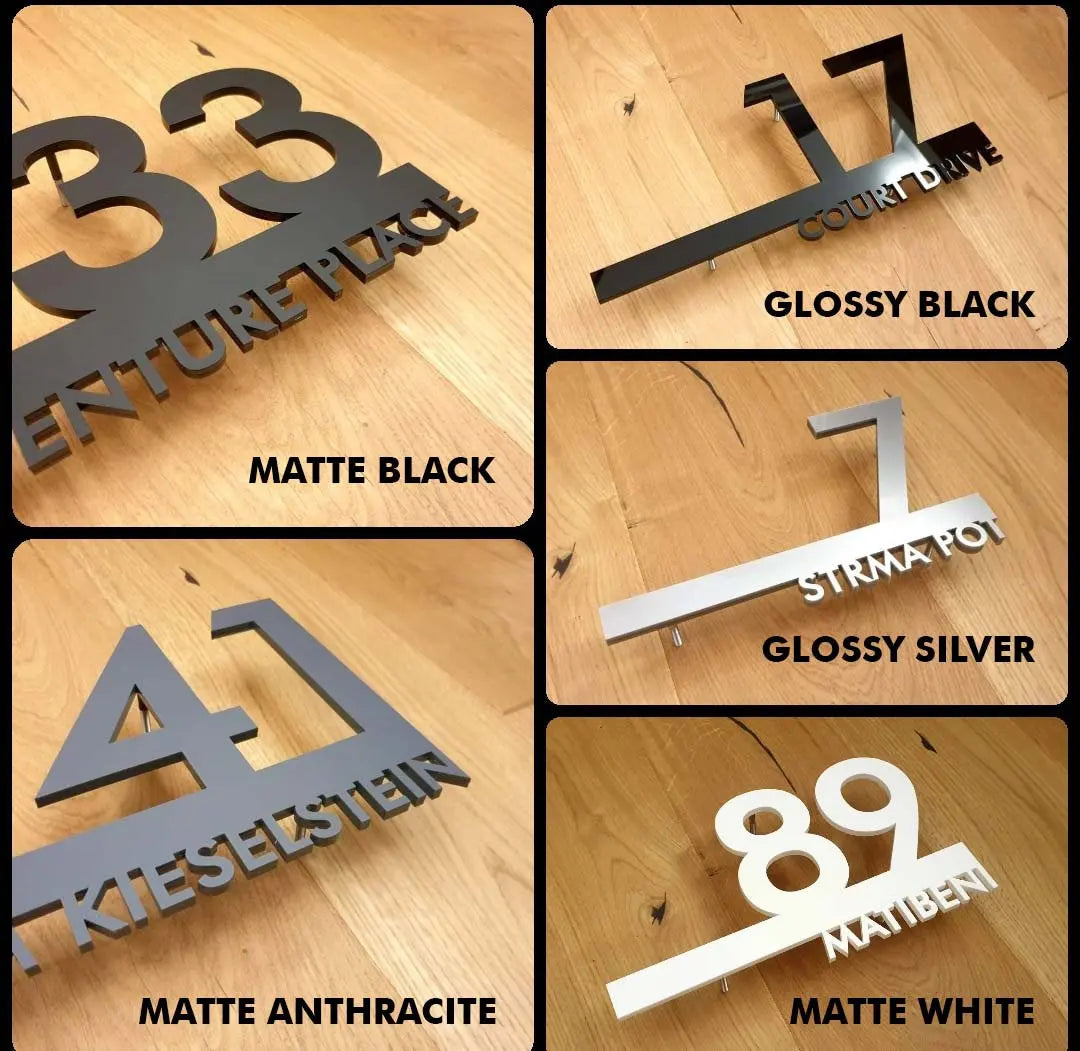 Custom 3D Modern House Number Sign