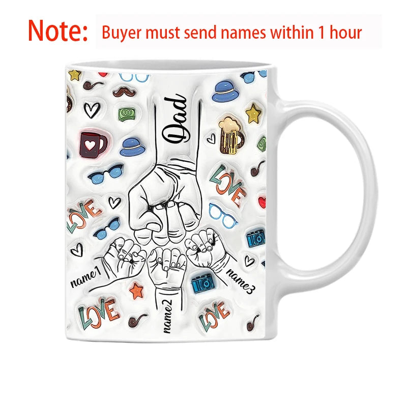 Personalized Dad & Kids Name Mug