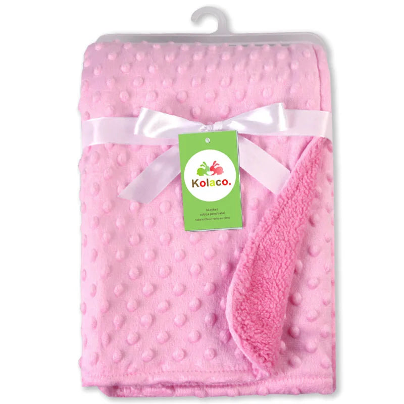 Personalized Name Embroidered Bubble Fleece Baby Blanket