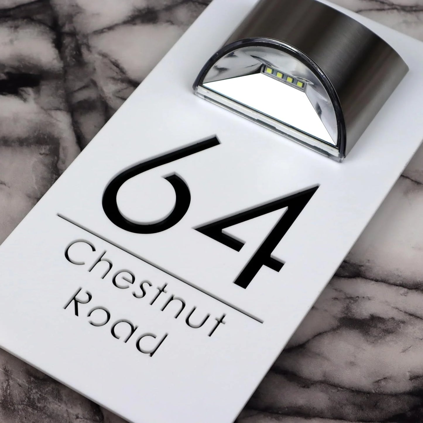Personalized Solar LED House Number Sign