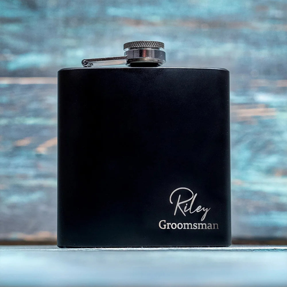 Personalized Name Hip Flask Set
