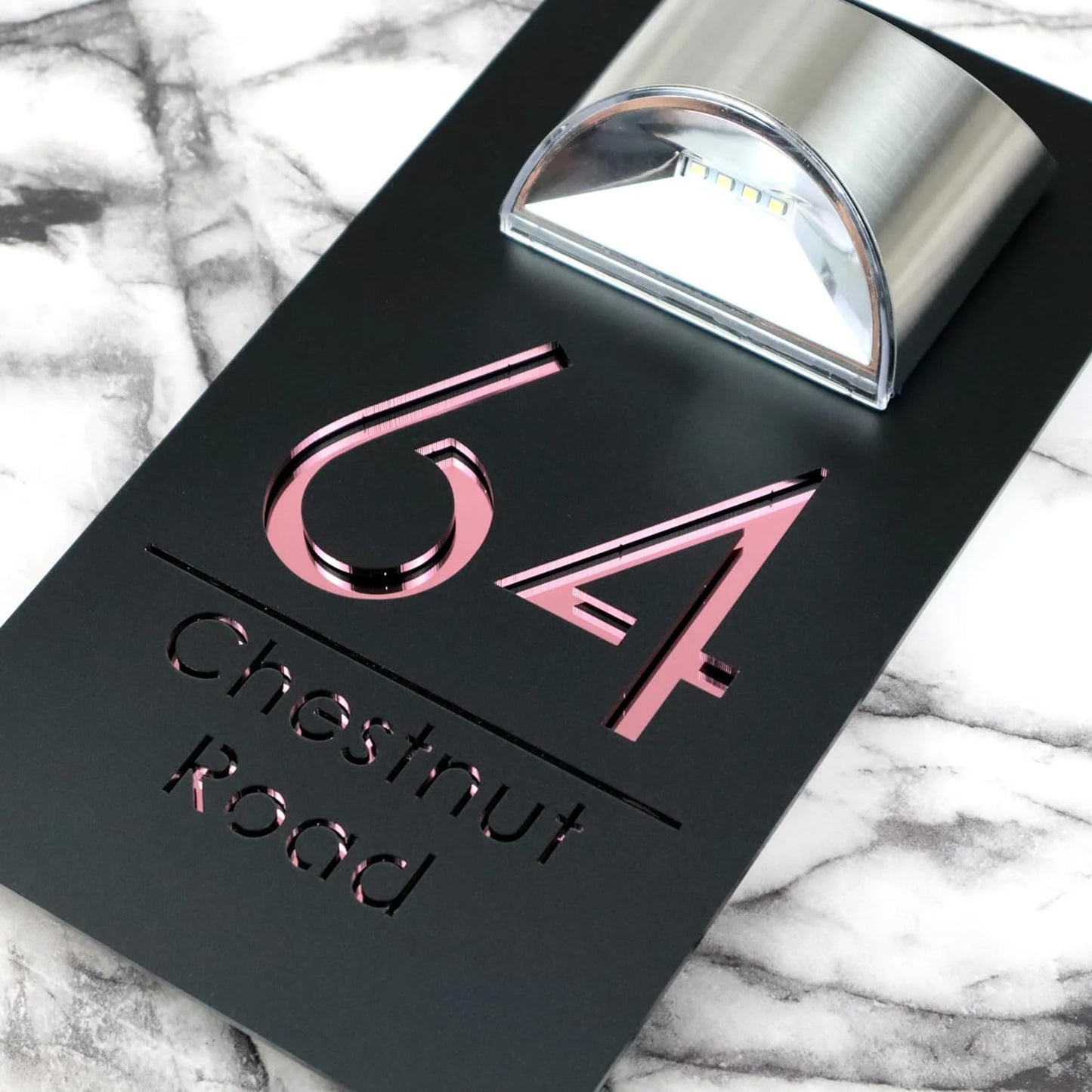 Personalized Solar LED House Number Sign