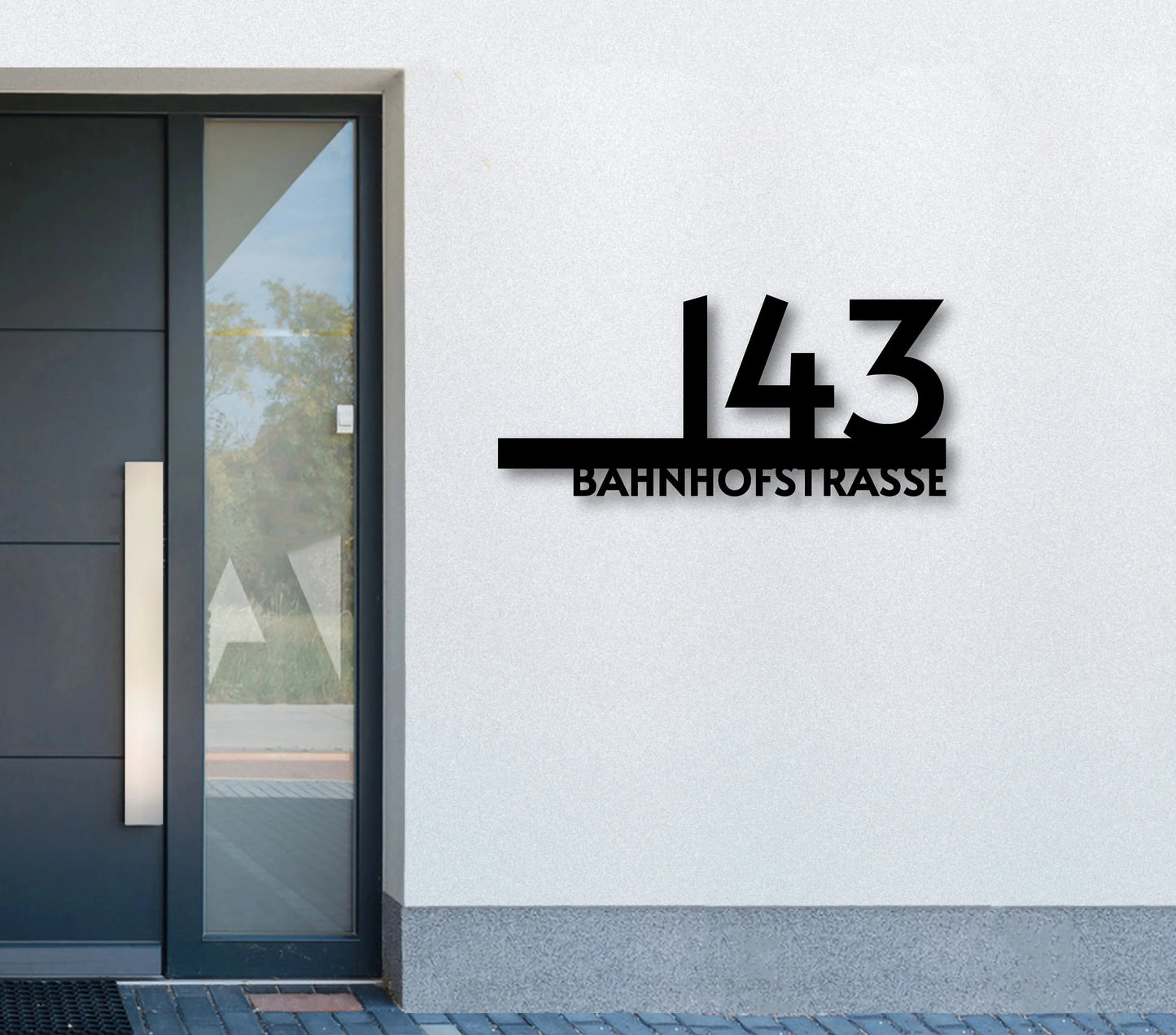 Custom 3D Modern House Number Sign