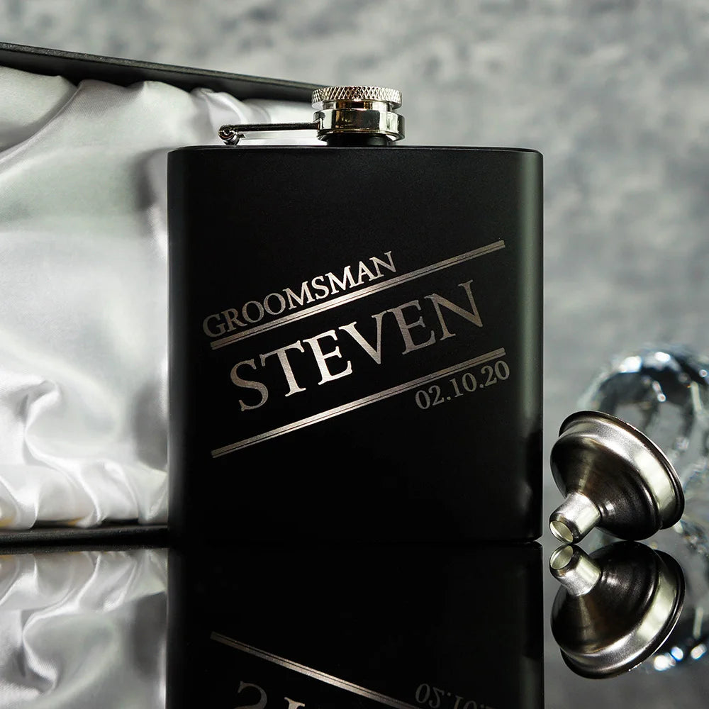 Personalized Name Hip Flask Set