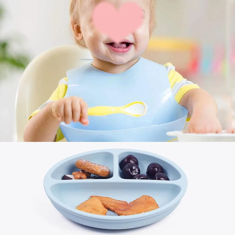 Personalized Name 8Pcs Silicone Kids Tableware Set