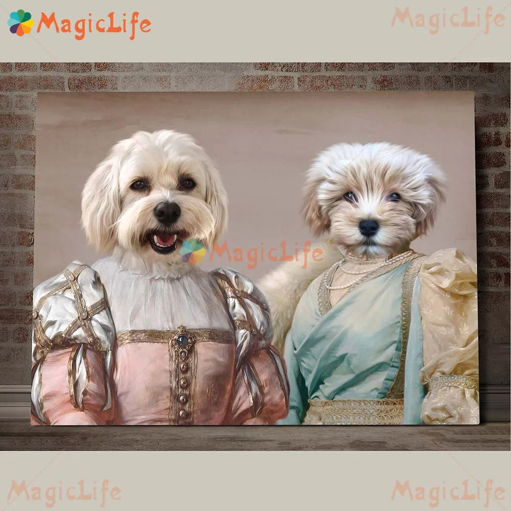 Custom 2 pets Vintage Royal Poster