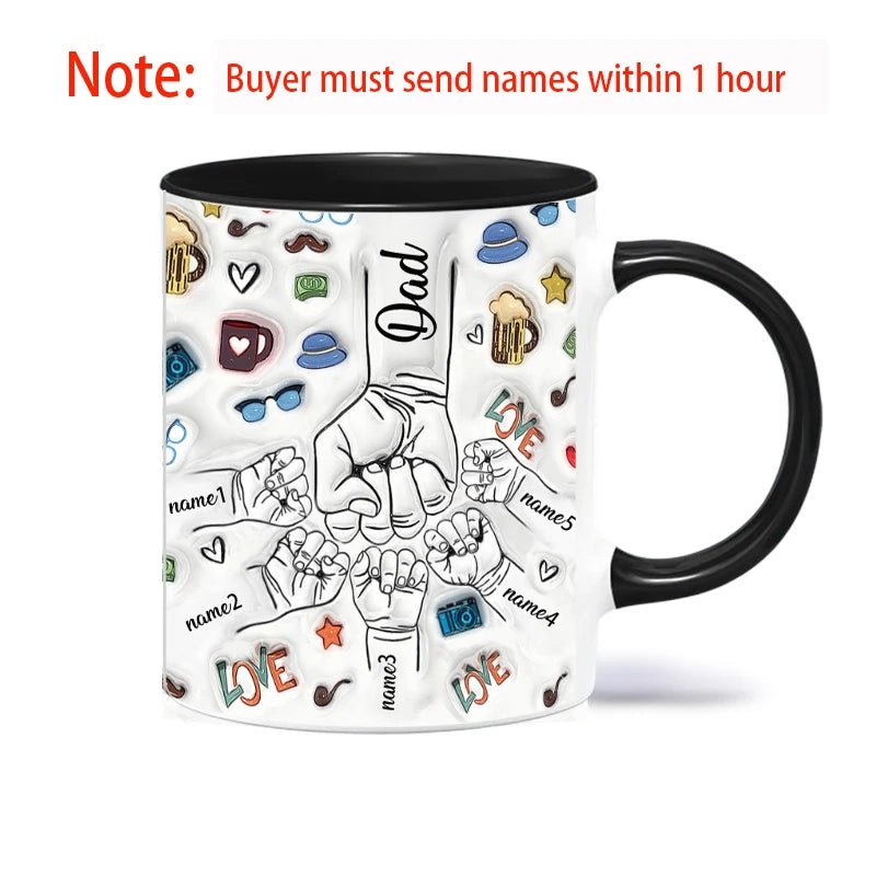 Personalized Dad & Kids Name Mug