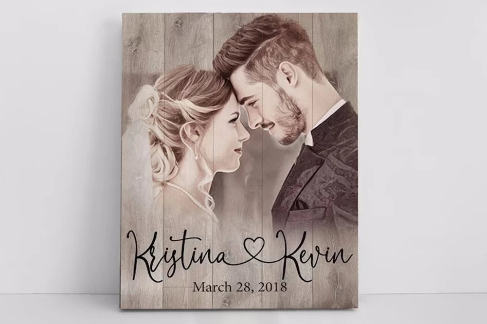 Custom Photo Printed on Wood Slice Art